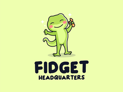 Lizard Fidget brand cartoon cute cute animals cute art cute illustration fidget illustration illustrator kawaii lizard lizardfei lizards logo mascot