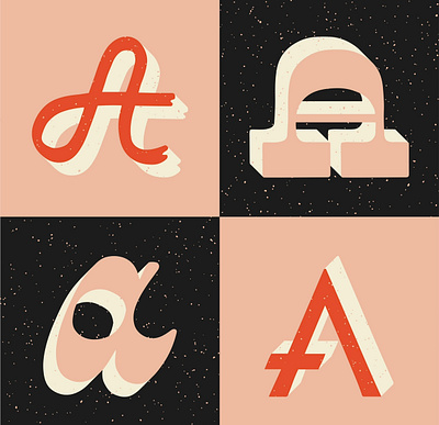 36 Days of Type - Letter A hand lettering illustrator lettering typogaphy