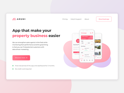 Landing Page - Hero Section - SaaS app clean clean design crm software design gestalt home page landing page minimalist saas landing page saas website ui ux