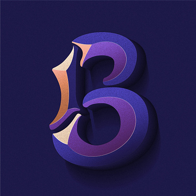 Day 2: Letter B 36daysoftype 36daysoftype02 3d bevel colorful illustration illustrator lettering lettering artist typography