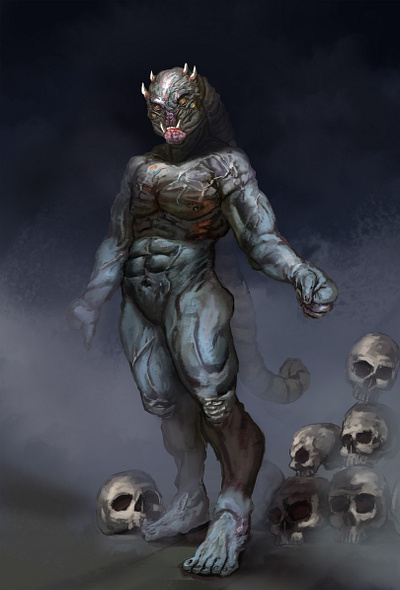 Imperor the Scathing characterdesign creature creepy digital painting digitalart fantasy illustration monster warrior