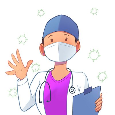 National Doctors' Day 2020 brand illustration character design childrens illustration corporate illustration digital illustrations doctor illustration healthcare illustration illustration digital marketing illustration medical illustration minimal