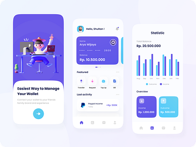 Wallet app app banking banking app design finance finance app finances financial mobile mobile app mobile app design mobile ui money ovo ui ux wallet wallet app wallet ui walletapp