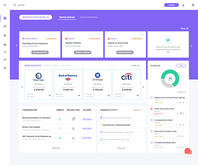 Dashboard ui ux web website
