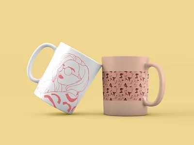 Photoshop Cup Mockup cups illustration illustration design mockup mug design mugs photoshop surface design