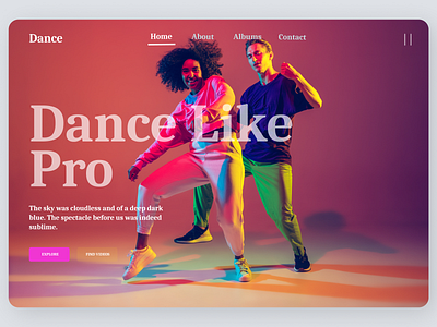 Dance Training Web Design book clean clean ui cleandesign design flat minimal new online ui uiux ux web