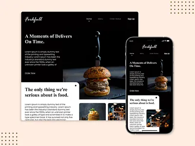 Restaurant Website Ui Design app best shot café designer food app food ordering hero page homepage ladning page menu popular popular shot restaurant uiux ux website website design
