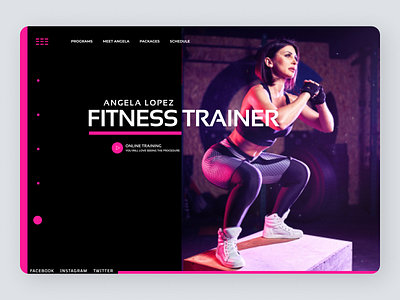 Fitness Trainer Web Concept clean design graphic design illustrator minimal typography ui ux web website