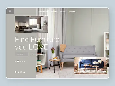 Furniture Web Design branding design designer new online ui ux