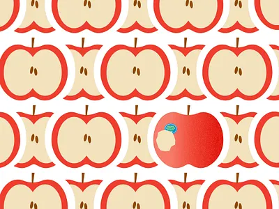 Apple Pattern calgary canada design drawing illustration illustration art illustration design illustrator pattern surface pattern design