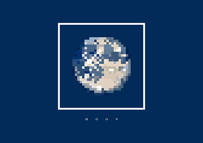 PIXEL ART - MOON art design designer discover graphic design illustration illustrator india pixelart pixels