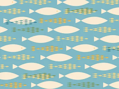Fish Pattern calgary canada drawing female artist illustration illustration art illustration design illustrator pattern surface pattern design