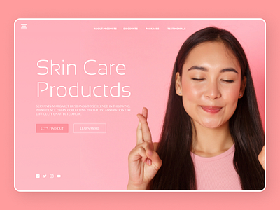 skin Care Products art branding design designs new newdesign ui uidesign ux web