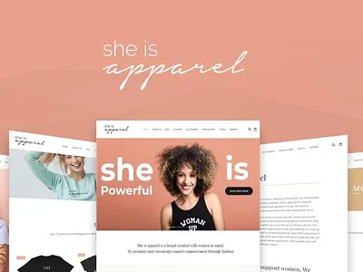 She is Apparel Website apparel clothing feminism she is apparel web design website