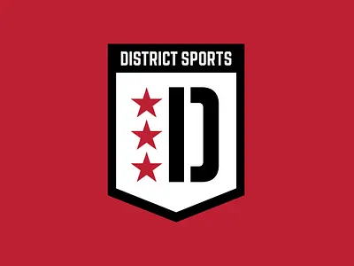 District Sports Crest badge badgedesign branding crest dc logo red soccer soccer badge sports stars washington