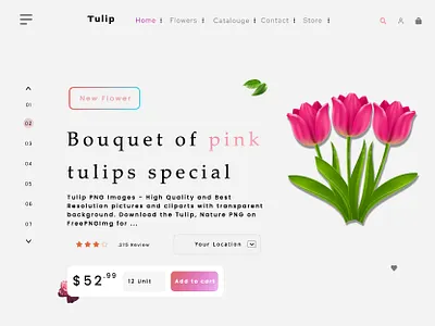 Online Flower Shop page 001 design ui ux web website