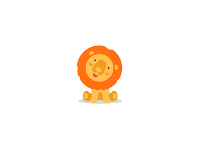 Cute lion animal baby brand branding cartoon character cute falt funny logo logotype mascot modern nice sale simlpe toy wild