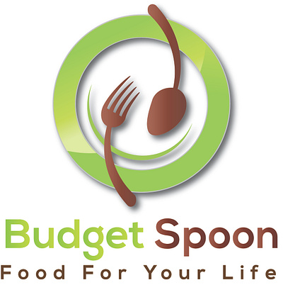 budget spoon branding design flat graphic design illustration illustrator logo minimal typography vector