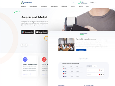 Azericard web site redesign animation azericard flat uidesign uiux web webdesign website