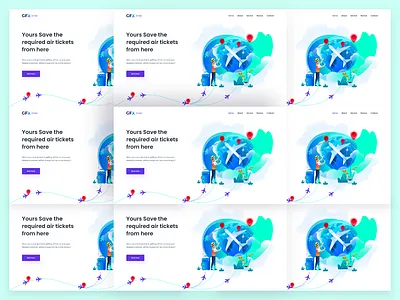 Air tickets booking air air website booking branding cleen creative landing page ticket trabel website ui ux web web design web template website