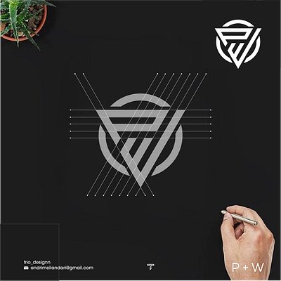 PW monogram logo branding clean design graphic design icon illustration illustrator logo typography vector