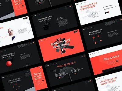 Superlist Screens ⚡ 3d clean interaction interface landing page minimal ui ux web web design webgl website