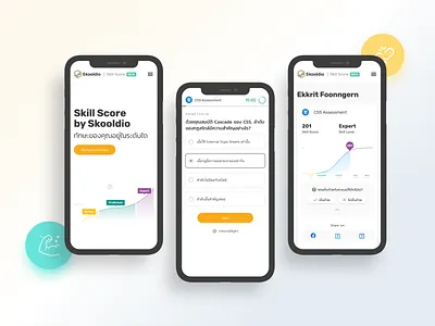 SkillScore by Skooldio assessment css html skills sql test