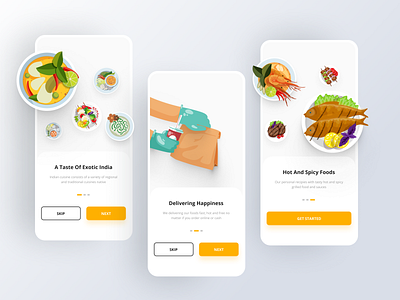 Food App Onboarding Screen 3d dailyui design dribbble food app food illustration illustration minimalist mockups onboarding screens onboarding ui restaurant app ui ux