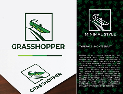 Grasshopper Logo branding logo cannabies logo grasshopper grasshopper logo logo logo design logodesign minimal logo