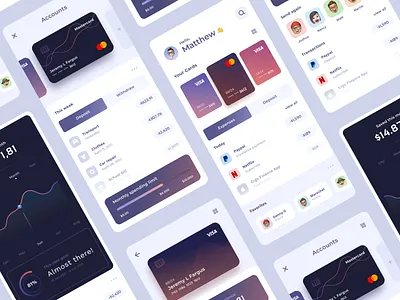 Finance App interface banking app business card finance finance app financial app fintech ios mobile design neobanking ui ux