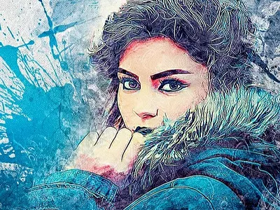 Acrylic Art Photoshop Action abstract acrylic acrylic paint acrylics action best brush creat creative creativity creature design effect illustration portrait design modern photoshop professional sketch