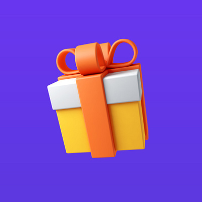 C4D-礼盒 design icon ui