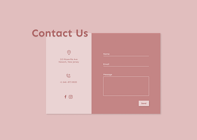 DAILY UI #28 contact contact form contact us dailyui dailyuichallenge design graphicdesign uidesign