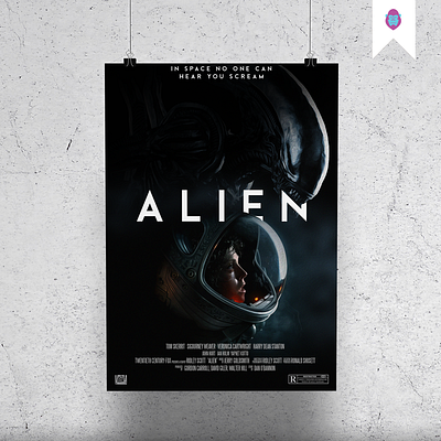 Alien Movie Poster alien movie film poster design graphic design movie poster poster design