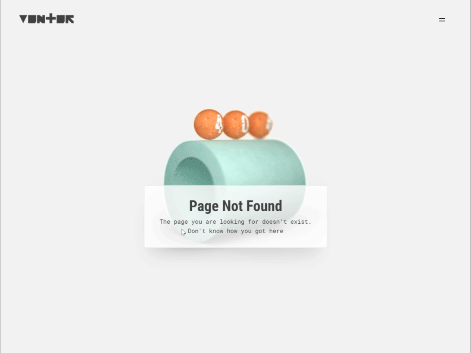 404 PAGE animation cinema4d design illustration minimal ui ux web website