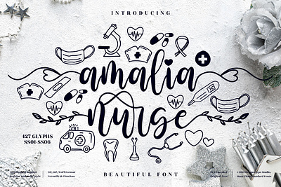 amalia nurse - Beautiful Script Font app branding design icon illustration logo typography ui ux vector web