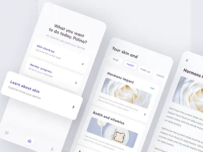 Derma App - Posts app app design app ui clean ui health health app healthcare information architecture interface mobile app mobile ui ui ui design ux