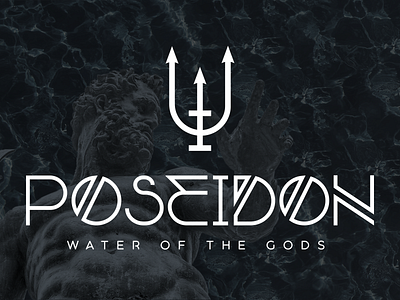 POSEIDON Fictional Bottled Water Brand Identity brand design brand identity branding branding design illustrator logo minimalist logo photoshop