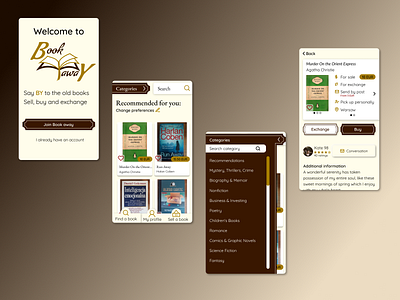 App for selling and exchanging books app book buy exchange neumorphism second hand sell