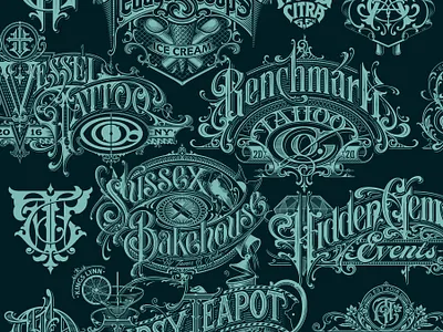 Logo collection hand lettering logo logotype monogram schmetzer typography