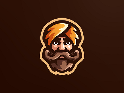 Turban Man brand branding esportlogo icon illustration illustrator logo mascot mascot logo sports logo