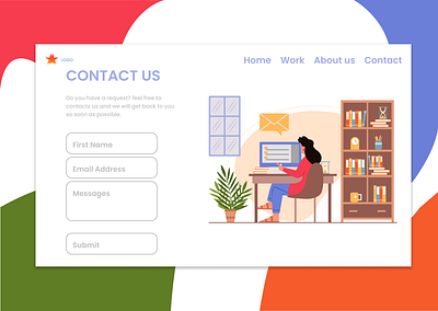 Daily UI 028 #Contacts us branding dailyuichallenge design drawing dribbble illustration ui uiux vector