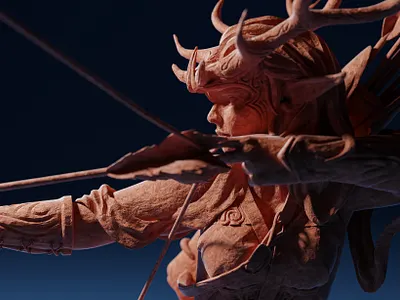 Elven Ranger render 3d art clay clayrender render rendering