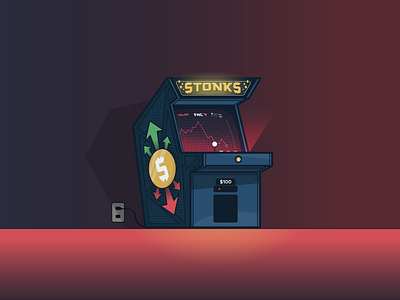 Arcade STONKS arcade arcade cabinet arcade game arcade games arcade machine game stop gamer gamestop gaming gaming arcade gme losing money retro gamer retro games stock market stocks stocks and shares stonks vector art