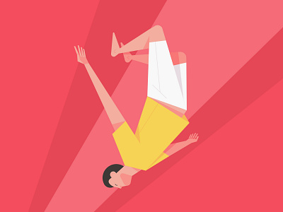 Flat Design Character Pose Illustration, Creative Vector Art art cartoon character creative design drawing flat geometric graphic homepage image jump jumping man mark rise pose ui ux vector web