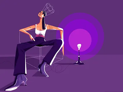 Queen of shades 2d character 2d illustration design flatdesign illustration illustrator light queen shadow