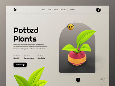 Plant Web Header animated animation animation design animations header header design header exploration header illustration headers illustraion illustration animation orix sajon web web design webdesign website website design