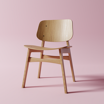 3D Chair Model 3d 3d art 3d asset 3d chair blender blender 2.8 blender 3d blender cycles blender guru cycles render designer furniture interior low poly art simple