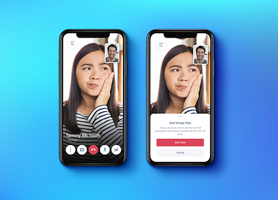Virtual Visit app app design call dental dentist healthcare product software teledentristry telehealth ui ux