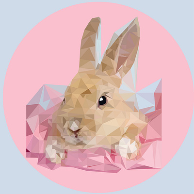 low poly rabbit animal cartoon design easter bunny illustration illustrator low poly rabbit vector